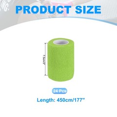 Self Adhesive Bandage Wrap 177″ x 3″, 24 Pcs Wrap Tape, Light Green