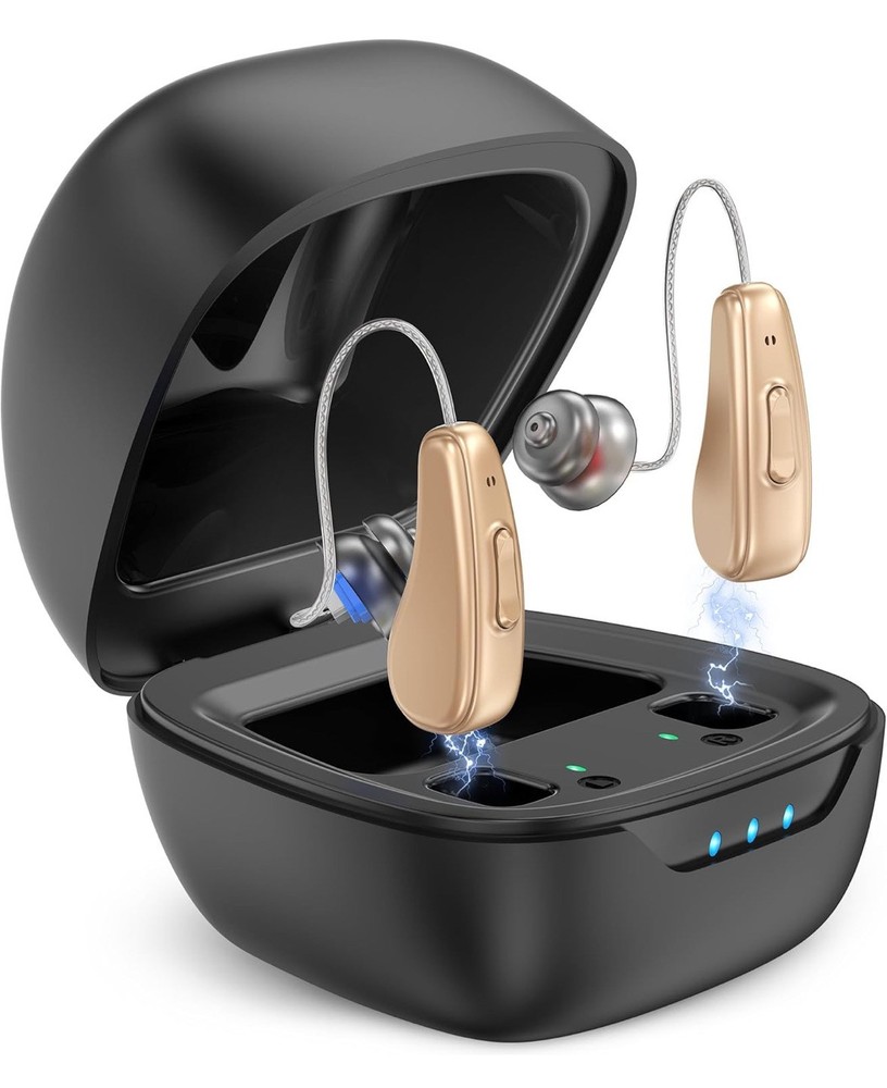 Hearing Aids Rechargeable with Noise Cancelling Hearing Amplifier with 5 Levels