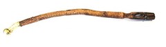 Rattlesnake Motif Cane, Hard Rock Maple Wood, Hand Carved w/Brass Antique Handle
