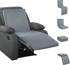 3-In-1 Recliner Seat Cushion with Lumbar Support Pillow & Footrest, Multi-Functi