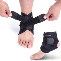 Bodyprox Ankle Support Brace, Breathable Neoprene Sleeve, Adjustable Wrap! (1 Pa