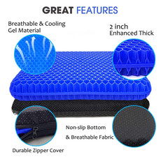 Gel Seat Cushion for Long Sitting Extra Thick Gel Cushion for Wheelchair So…..