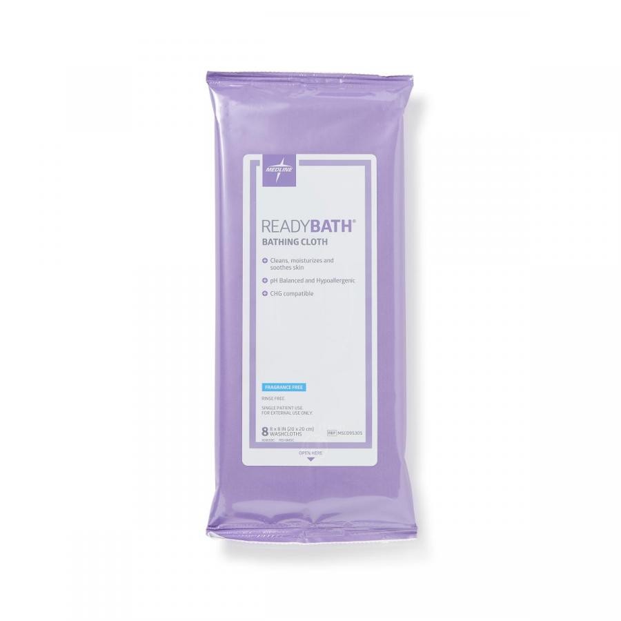 Medline ReadyBath Bathing Cloths, 30 Count, MSC095305