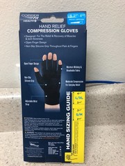 Copper Fit Black Compression Gloves 1 pk