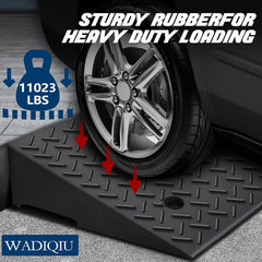 Rubber Curb Ramp,2 Pack,6″ Rise Height,11023Ibs, Capacity Driveway Ramps,18.9″ L