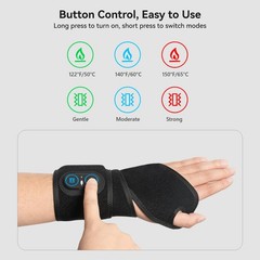 Yabuu Cordless Wrist Hand Heating Pad Massage for Carpal Tunnel With 3000mAh …