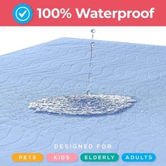 Washable Underpads 34″ X 36″ Pack of 4 Waterproof Reusable Heavy Absorb Bed Pads
