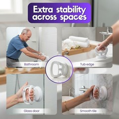 Versatile Shower Safety Handle – Suction Cup Grip for Secure Bathing Experience