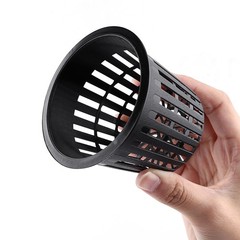 10pcs Heavy Duty Mesh Pot Net Cup Basket Hydroponic Plant Grow Clone Black AP9