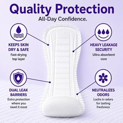 McKesson Ultra Liners Heavy Maximum Incontinence Pads Women White 27.2in 20