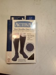 Activa Men’s Casual Socks 15-20 mm Hg Support Graduated Compression, Navy CS1