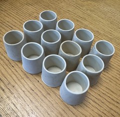 12 PACK – 1-1/4″ Heavy Rubber Cane Tip Crutch Walking Stick Furniture Chair Leg