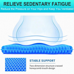 Gel Seat Cushion for Long Sitting – 1.65Inch Double Thick Cooling Egg Cushion…