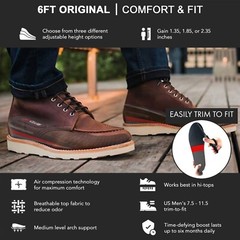 6FT CLUB Height Increase Insole 2.35 inch Adjustable Taller Elevation Shoe Lift