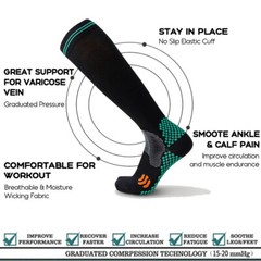 3Pair Athletic Knee High Compression Soccer Football Sport Socks for Youth Adult