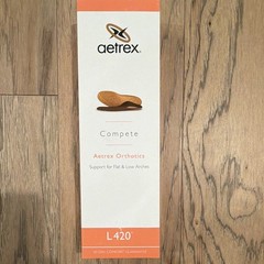 Aetrex Compete L420 Orthotic Insoles Anti-Microbial Women’s 8 (Flat & Low arch)