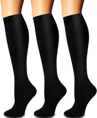 20-30 mmHg Moderate Compression Socks Leg Calf Relief 3x Closed Toe Stockings US