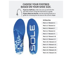 SOLE Performance Thick Insoles Custom Moldable Orthotic Arch Plantar Fasciitis