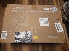 New Bluelog Sliding Shower Chair Padded 360 Swivel Seat 330lbs Transfer Bench