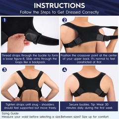 Aokyoo Back Brace Posture Corrector for Men – P0328001 One Size, Black