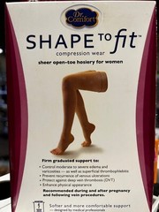 Shape to Fit 20-30mmHg Sheer Thigh High Compression Stocking w/Dot Band OPEN TOE