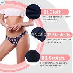 2pcs Teen Girls‘ Printed Low-Rise Menstrual Underwear—Seamless Machine-Washable