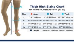 JOBST Relief Thigh High Closed Toe Dot Band 15-20mmHg (Beige) Small