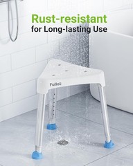 Space-Saving Triangular Shower Chair Inside Shower FSA/HSA Eligible 400 lbs