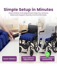 ProActive Inflatable Wheelchair Seat Air Cushion – 20″x18″x4” – High Profile –