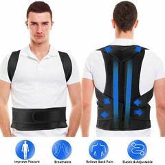 Magnet Therapy Body Posture Corrector Back Pain Belt Brace Shoulder Support Belt