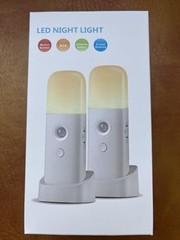 Motion Sensor Night Light, 2000mAh Rechargeable Night Two Pack Cool White