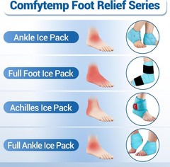 Ankle Foot Ice Pack Wrap for Plantar Fasciitis, Sprains, Heel Spur, Swelling,…