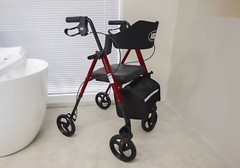 Walkers for Seniors, Rollator Walker with SeatSupports 330lb, 8″ Big Wheels-used