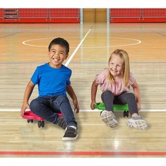 Hand2Mind Red Indoor Scooter Board Handles Sit Down Floor Scooter Gym