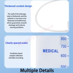 500/750/1000ML Urinary Drainage External Catheters Leg Bag Urinary Leg Bag Urine