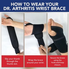 Wrist Compression Sleeve Adjustable Hand Brace Support for Arthritis Pain Relief
