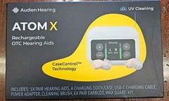 Audien Hearing Atom X CIC Rechargeable Digital 4-Setting UV Case Beige