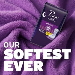 Poise Overnight Incontinence & Postpartum Pads for Bladder Leaks, 36 count