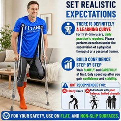 Knee Sling for Crutches Adjustable Crutch Knee Rest Non Weight Bearing Recovery
