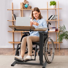 Overbed Bedside Table with Wheels for Home Nursing Home Assisted Living Hospital