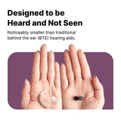 Eargo 8 Self-Fitting OTC CIC Hearing Aids, Rechargeable Charging Case, Black