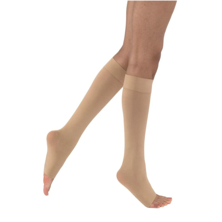 JOBST Opaque Knee High with SoftFit Technology Band, Small (1 Pair), Beige READ