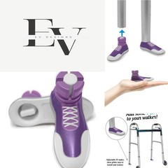 Stylish Purple Sneaker Walker Glides – Easy Tool-Free Installation – 1 Pair
