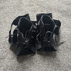 2 Lot Vintage ASO Lace Up Ankle Brace Stabilizer Orthopedic Support Size Large