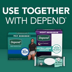 Fresh Protection Adult Diapers for Men Extra-Large Grey 15 Count