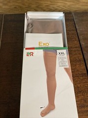 L&R USA Unisex Exostrong Compression Thigh High Stocking Beige Size Tall XXL NOB