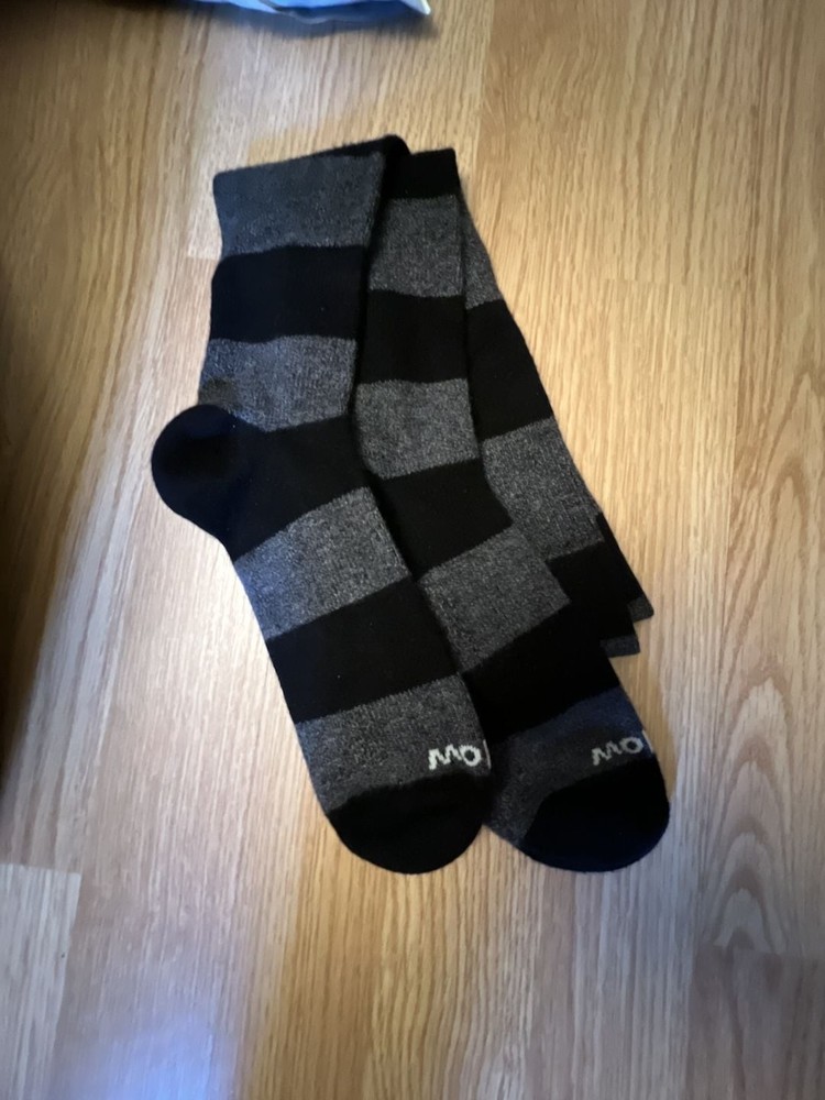 Wellow Charcoal Stripe Moderate Graduated Compression Socks