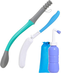 Toilet Aids Set for Wiping – Long Handle Butt Wiper for People Overweight, Elder