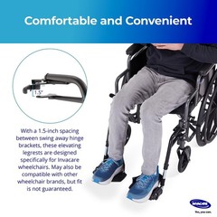 Adjustable Wheelchair Legrest, Flip-Up Aluminum Footplate, High Compatibility