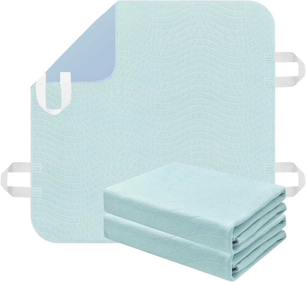 2 Pack Bed Pads for Incontinence 34×36 Inch – 2 Pack, Light Green